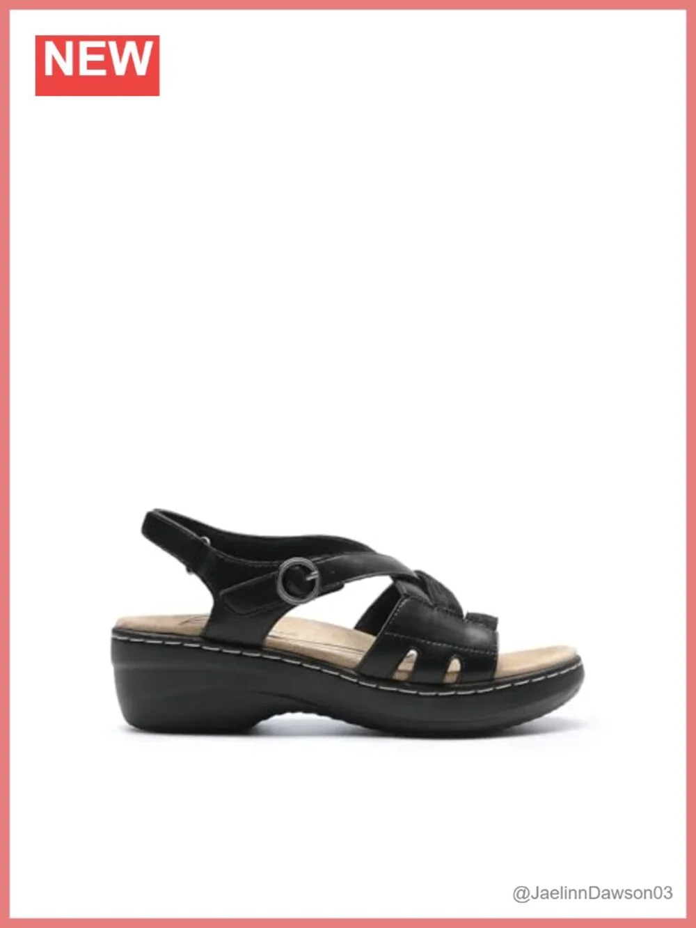 Open Toe Wedge Sandals with Cushioned Footbed, Adjustable Straps